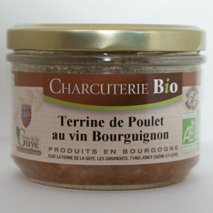 Terrine poulet / vin rouge bourgogne bio