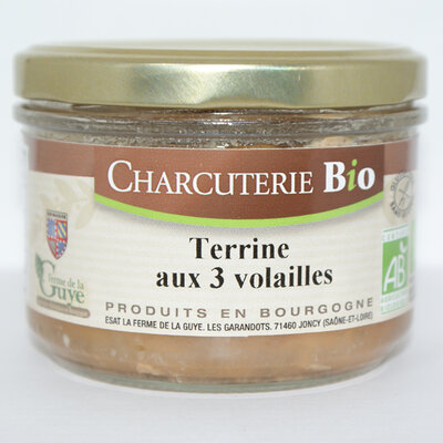 Terrine aux 3 volailles bio