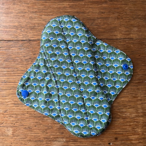 Serviette hygiénique lavable petite verte