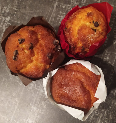Muffins avec un coeur de pâte à tartiner
