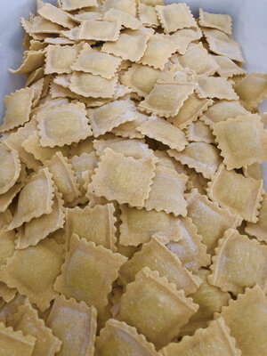 Raviolis potimaron/parmesan/noisette