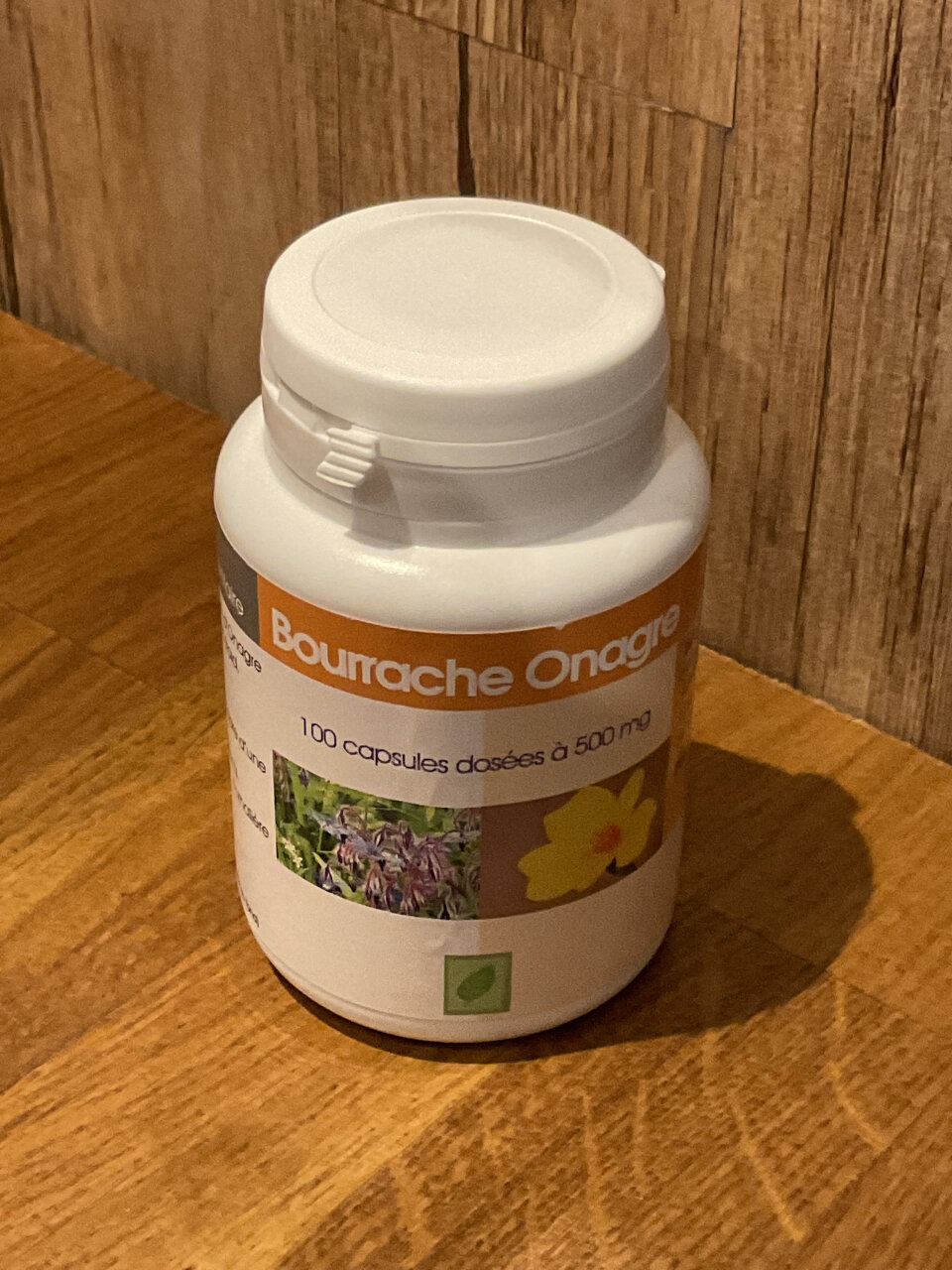 Complément Alimentaire Bourrache-Onagre - Boîte De 100 Capsules Dosées à 500mg, Marque Gph Diffusion