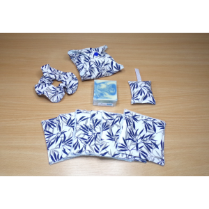 Ensemble, kit beauté bien-être motif feuille