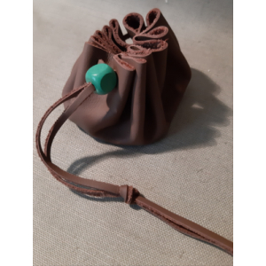 Bourse en cuir-marron