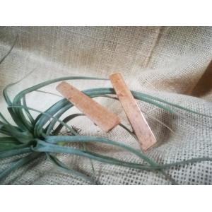 2 barrettes en bois de hêtre foncé - a pincer