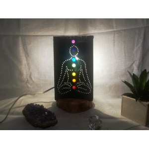 Ardoise éclairée ' homme chakra'-petit modèle