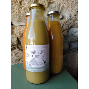 Soupe de courge et choux kale