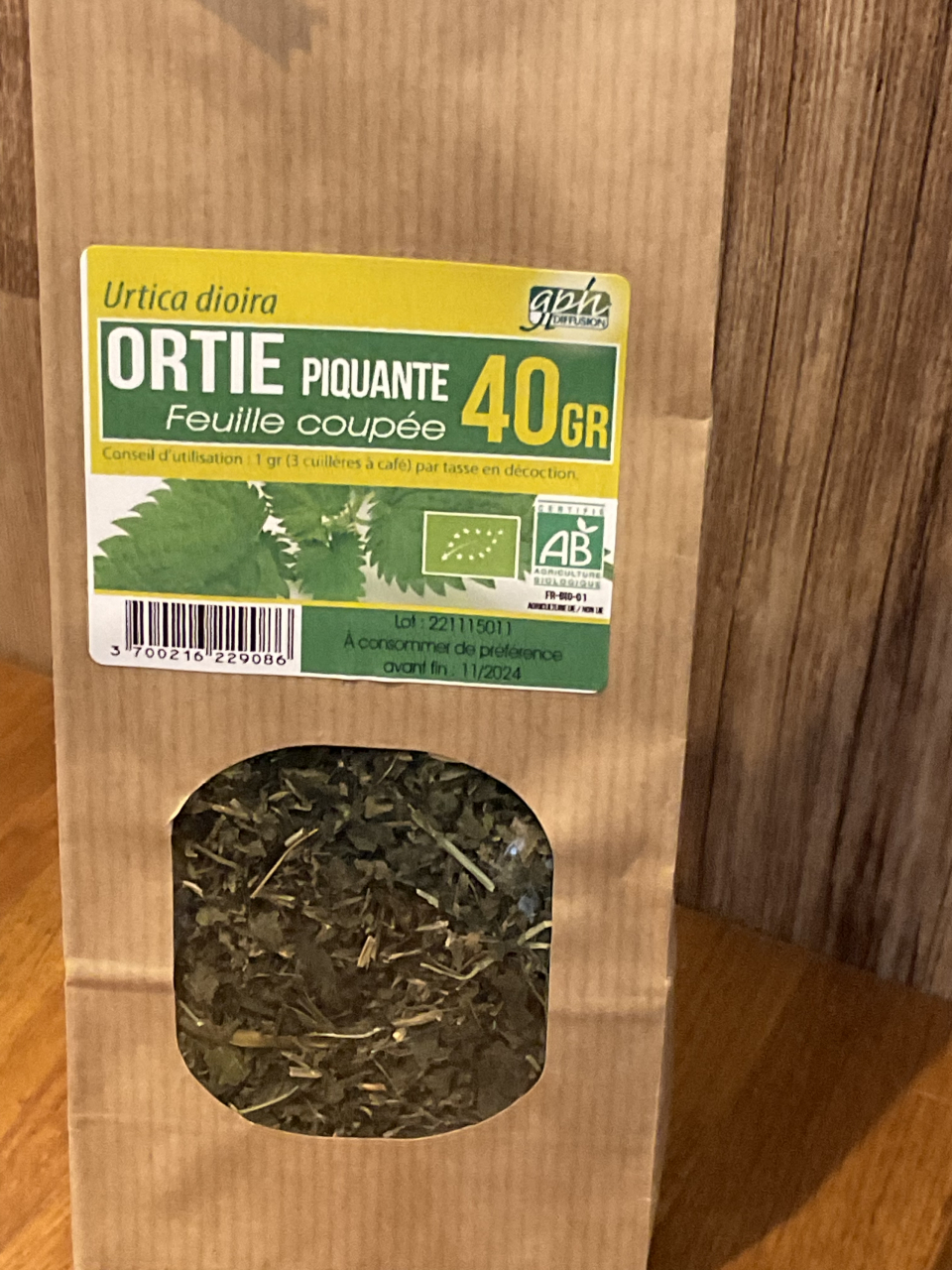 Ortie Piquante, Feuille Bio - 40 g