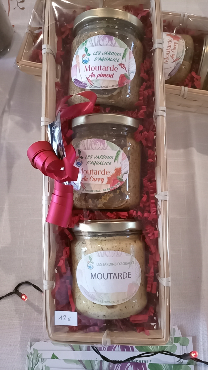 Coffret 3 moutardes artisanales - 1 u - Légumes - Les Jardins D'aqualice 