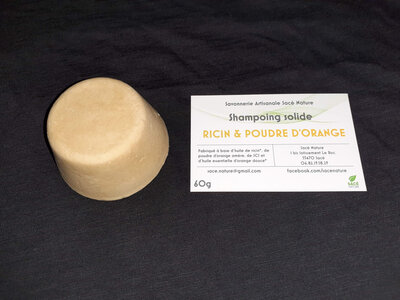 Shampoing solide ricin&poudre d'orange