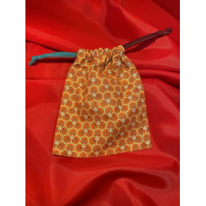 Sac à vrac-orange à motif-18cmx15cm