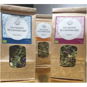 Lot de 3 tisanes bio de l'apothicaire