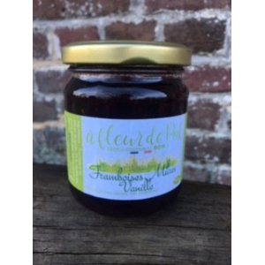 Confiture framboises mûres vanille