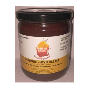 Purée de fruit-pomme/myrtille- 220g