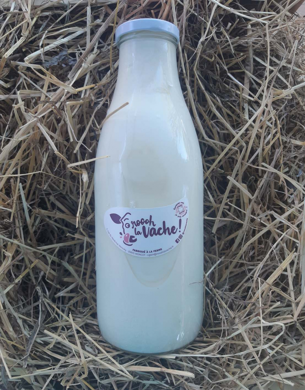 Lait Demi écrémé 1l Bouteille Consignée 1 L Roooh La Vache Locavorfr 