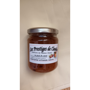 Confiture de pommes ananas au grué  de cacao