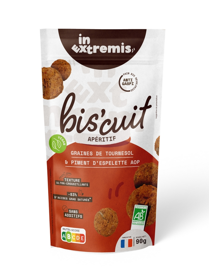 Biscuit graine de tournesol/piment-sachet 90g - 90 g - In Extremis 