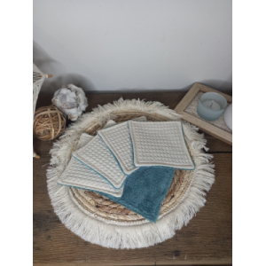 Lingettes double-face kaki