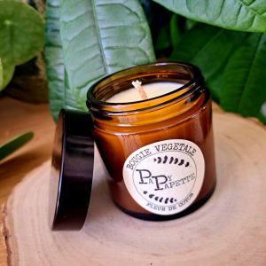 Bougie “fleur de coton” cire tournesol