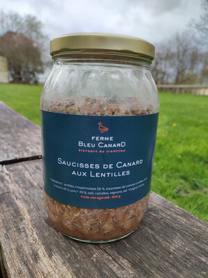 Saucisses de canard aux lentilles 900g