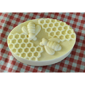 Savon miel et cire d'abeilles, ovale