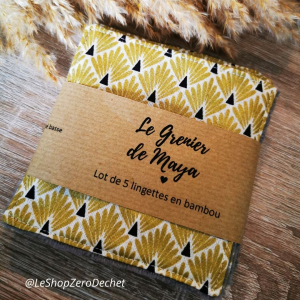 Lot de 5 lingettes lavables ultra douces en b