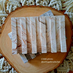 Porte savon marbré en jesmonite