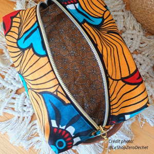 Trousse de toilette artisanale en wax