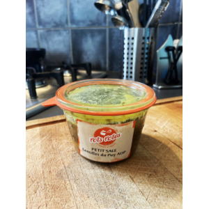 Petit salé aux lentilles vertes du puy aop.