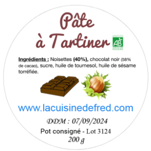 Pâte à tartiner au chocolat noir sans lactose