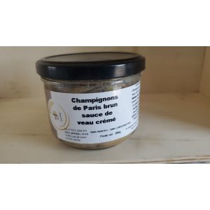 Champignons de paris brun sauce de veau crémé