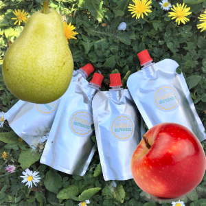 Lot 4 ou 8 gourdes de compote pomme / fraise