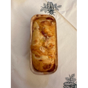 Brioche salée chaource et lardons