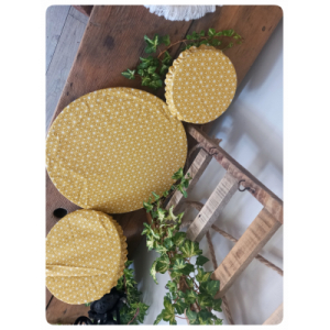 Charlottes à plat jaune géométrique