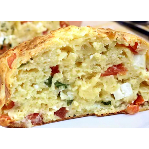 Cake salé tomate chèvre basilic