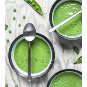 Soupe froide petits pois menthe