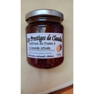Confiture  de prunes à  la lavande infusée.