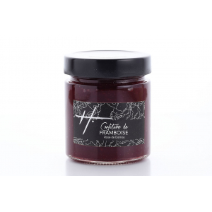 Confiture de framboise à la rose de damas