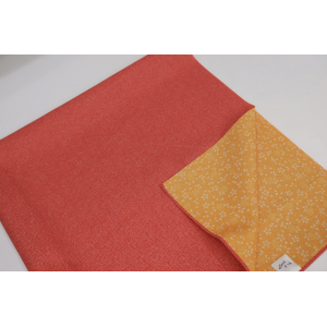 Furoshiki réversible rouge et orange 70 cm