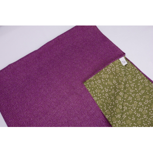 Furoshiki réversible violet et vert 70 cm