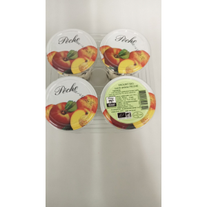 Yaourts fermiers bio arôme pêche