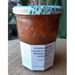 Confiture de courgette, pomme et agrumes