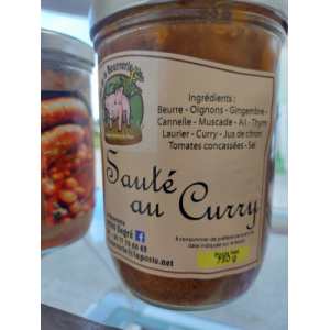 Sauté de porc au  curry récipient de 750g