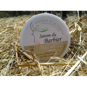 Savon du barbier au lait d'ânesse nature 200g