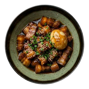 Porc au caramel + riz