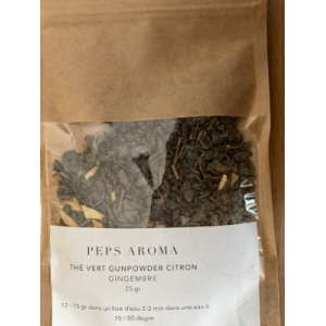 Thé vert gundpowder grand cru citron gingemb
