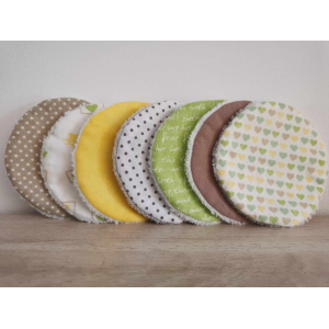 Disques lavables 'coeurs pastels'