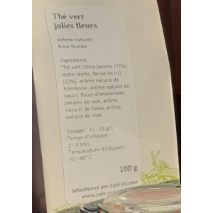 Thé vert jolies fleurs