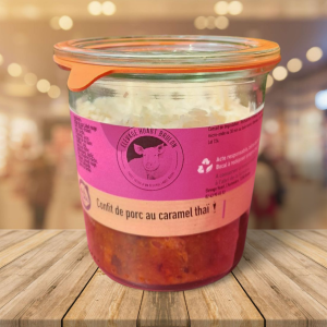 Confit de porc au caramel et riz basmati