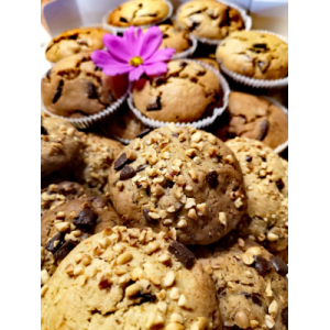 Cookies noir/ noisettes grillées